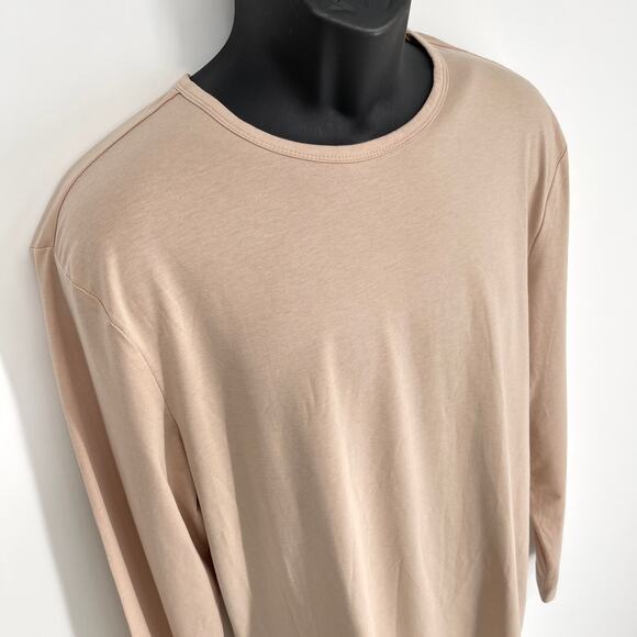 Cuts Clothing NEW Mens Curve-Hem T-Shirt Sz XL Long Sleeve Mountain Mist Soft - Picture 2 of 9